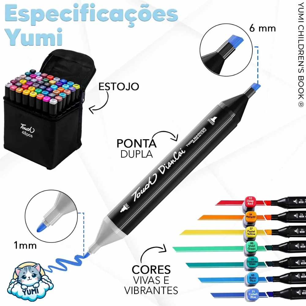 Kit Livro De Colorir Historias Bíblicas Colorindo Com Jesus + 48 Canetinhas Touch Ponta Dupla - Imagem 5