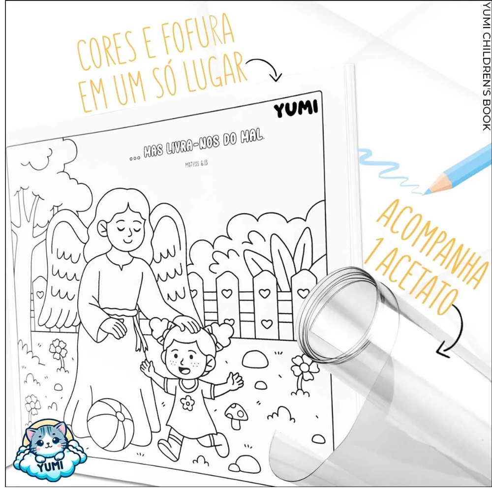 Kit Livro De Colorir Historias Bíblicas Colorindo Com Jesus + 48 Canetinhas Touch Ponta Dupla - Imagem 4
